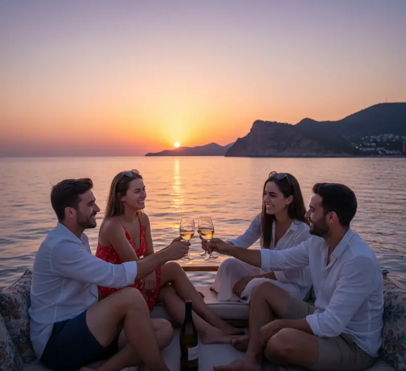 kaş sunset cruise gün batımı tekne turu